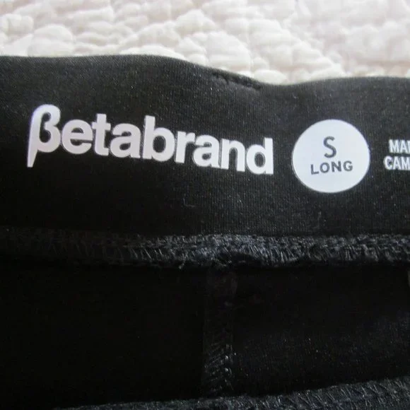 Betabrand Pants S Long Black Straight Leg Yoga - Picture 3 of 6